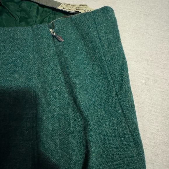 Elegant Teal Fringe Poncho and Skirt Set - Picture 3 of 9